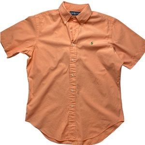 Mens Medium Polo Button Down in Orange